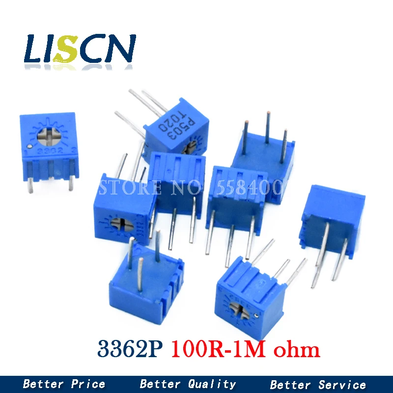 10pcs 3362P series resistance 101 201 501 102 202 502 103 Trimpo Trimmer Potentiometer 3362 500R 1K 2K 5K 10K 20K 50K 100K
10pcs 3362P series resistance 101 201 501 102 202 502 103 Trimpo Trimmer Potentiometer 3362 500R 1K 2K 5K 10K 20K 50K 100K