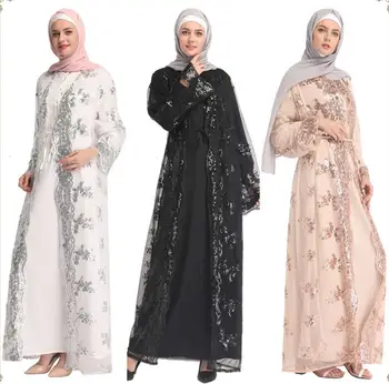 2020 Muslim Mesh Sequins Abaya Embroidery Lace Cardigan Kimono Long Robes Middle East Ramadan Turkish Islamic w339
2020 Muslim Mesh Sequins Abaya Embroidery Lace Cardigan Kimono Long Robes Middle East Ramadan Turkish Islamic w339