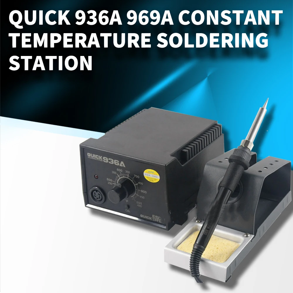 60W QUICK 936A Constant Temperature Soldering Station Electric Soldering Iron Adjustable Temperature 200°C ~ 480°C
60W QUICK 936A Constant Temperature Soldering Station Electric Soldering Iron Adjustable Temperature 200°C ~ 480°C