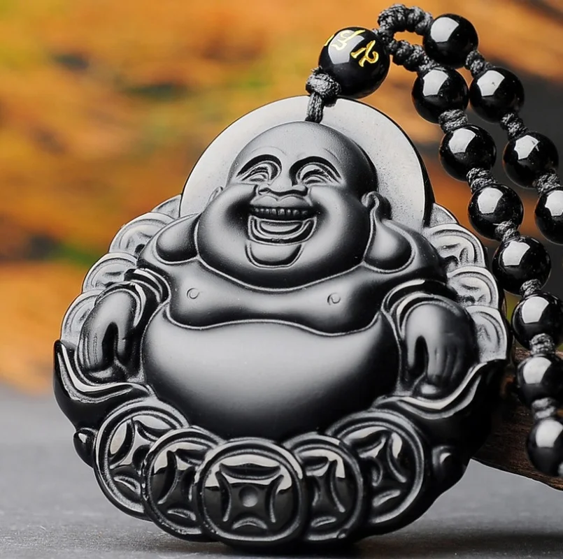 Natural Obsidian Money Buddha Pendant Necklace China Hand Carved Fashion Jewelry Accessories Gifts for Men and Women Wholesale
Natural Obsidian Money Buddha Pendant Necklace China Hand Carved Fashion Jewelry Accessories Gifts for Men and Women Wholesale
