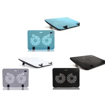 Metal Panel Dual Fan Notebook Cooler Laptop Cooling Pad Slim Stand for 15.6\" PC 
Metal Panel Dual Fan Notebook Cooler Laptop Cooling Pad Slim Stand for 15.6\" PC