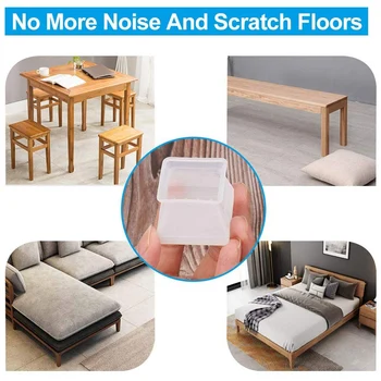 32Pcs Furniture Silicon Protection Cover - Square Silicone Chair Leg Floor Protectors - Chair Leg Caps Furniture Table Feet Cove
32Pcs Furniture Silicon Protection Cover - Square Silicone Chair Leg Floor Protectors - Chair Leg Caps Furniture Table Feet Cove