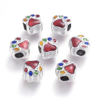 10pcs Cute Dog Paw Print Shape Enamel European Beads For Handmade Bracelet Making Bead
10pcs Cute Dog Paw Print Shape Enamel European Beads For Handmade Bracelet Making Bead