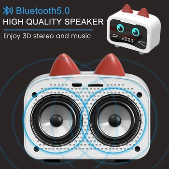 Alarm Clock Radio with Bluetooth Cat Ears Speaker, Digital FM Radio, Hands Free HD Call, USB Charging Port for Heavy Sleepers Ho
Alarm Clock Radio with Bluetooth Cat Ears Speaker, Digital FM Radio, Hands Free HD Call, USB Charging Port for Heavy Sleepers Ho