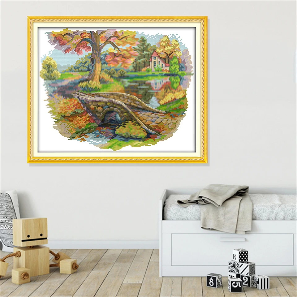 dmc cross stitch kit embroidery stitch joy sunday cross-stitch patterns needlework chinese counted cross stitch printed canvas (10)