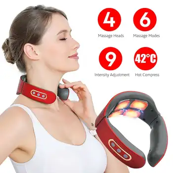 6 Mode Electric Neck Massager& Pulse 9 Levels Adjustment Constant 42° Hot Compress Pain Relief Neck Physiotherapy Instrument
6 Mode Electric Neck Massager& Pulse 9 Levels Adjustment Constant 42° Hot Compress Pain Relief Neck Physiotherapy Instrument