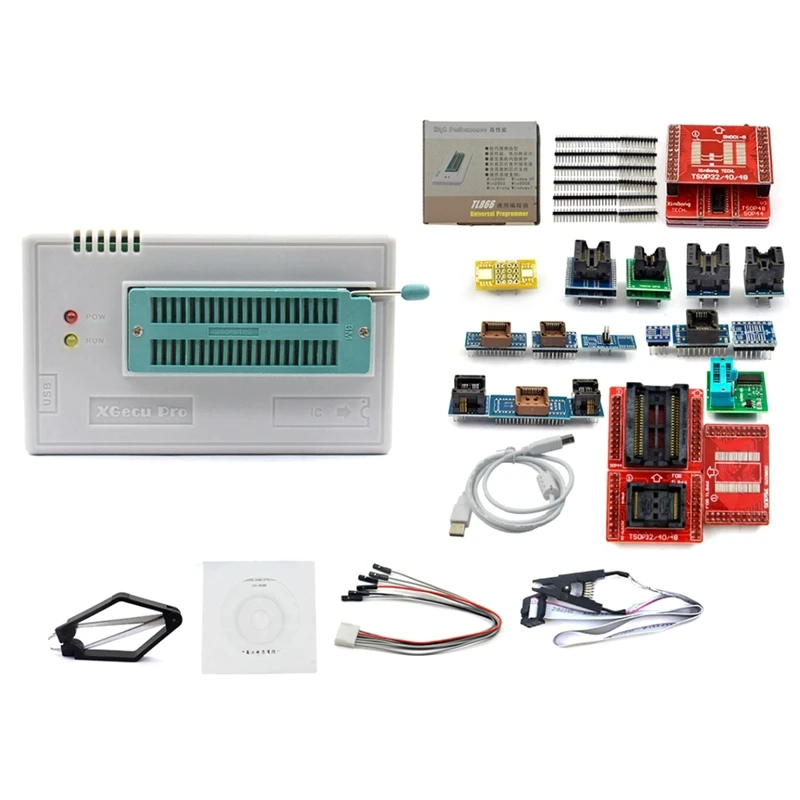 V8.51 Minipro TL866II Plus USB Programmer Support 15000+IC SPI Flash NAND EEPROM MCU PIC AVR High Quality
V8.51 Minipro TL866II Plus USB Programmer Support 15000+IC SPI Flash NAND EEPROM MCU PIC AVR High Quality
