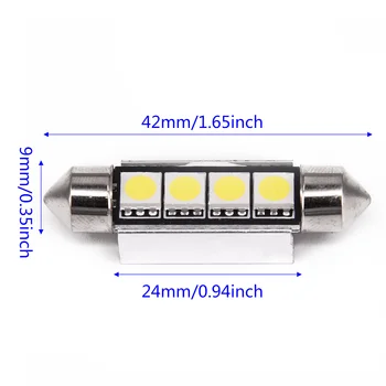 50000 Hours LED Bulb White Car Dome Interior LED Light Bulb Low Power Consumption White 5050 42mm
50000 Hours LED Bulb White Car Dome Interior LED Light Bulb Low Power Consumption White 5050 42mm
