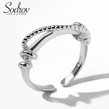 Sodrov Top Quality 925 Sterling Silver Cuff ring for Women Simple Style Distortion Opening ring Brand Fashion Jewelry HR014 
Sodrov Top Quality 925 Sterling Silver Cuff ring for Women Simple Style Distortion Opening ring Brand Fashion Jewelry HR014