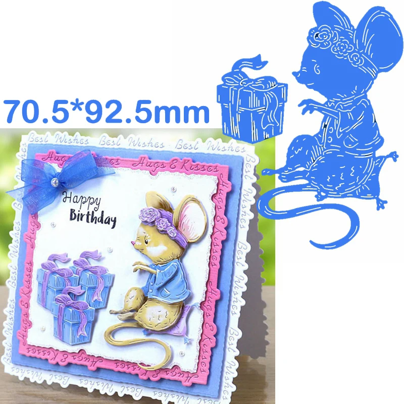 Joyful Mouse Opening Gift Metal Cutting Dies Mouse&Gift Die Cuts For Card Making DIY Scrapbooking Crafts Cards 2020
Joyful Mouse Opening Gift Metal Cutting Dies Mouse&Gift Die Cuts For Card Making DIY Scrapbooking Crafts Cards 2020