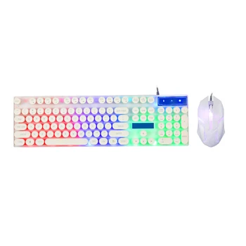 104 Keys Gaming Keyboard Punk Retro Feel Rainbow Keyboard USB Wired Comfortable Keyboard And Mouse Set Ergonomic For PC Computer
104 Keys Gaming Keyboard Punk Retro Feel Rainbow Keyboard USB Wired Comfortable Keyboard And Mouse Set Ergonomic For PC Computer