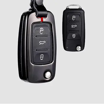 Flip Key Fob Cover Skin 3 Button Key Protector with Keyring Keychain Metal Keycase Shell Jacket Compatible with Volkswagen Jetta
Flip Key Fob Cover Skin 3 Button Key Protector with Keyring Keychain Metal Keycase Shell Jacket Compatible with Volkswagen Jetta