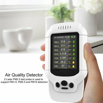 Analyzers Humidity Temperature Air Quality Monitor Detector Home Tester Hospital PM 2.5 Accurate Digital Display USB Port Office
Analyzers Humidity Temperature Air Quality Monitor Detector Home Tester Hospital PM 2.5 Accurate Digital Display USB Port Office