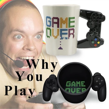Game Over Coffee Mug Creative 3D Gamepad Controller Handle Ceramic Cup Office Milk Tea Juice Mugs Gamer Gameboy Birthday Gift
Game Over Coffee Mug Creative 3D Gamepad Controller Handle Ceramic Cup Office Milk Tea Juice Mugs Gamer Gameboy Birthday Gift