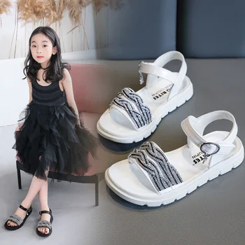 Girls Sandals Gladiator Rhinestone Children's Beach Shoes Non-slip Kids Summer Sandals Princess Fashion Cute High Quality Shoes
Girls Sandals Gladiator Rhinestone Children's Beach Shoes Non-slip Kids Summer Sandals Princess Fashion Cute High Quality Shoes