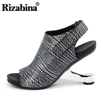 RIZABINA Vintage Women Genuine Leather High Heel Sandals Peep Toe Print Strange Heel Slipper Summer Brand Footwear Size 34-39
RIZABINA Vintage Women Genuine Leather High Heel Sandals Peep Toe Print Strange Heel Slipper Summer Brand Footwear Size 34-39