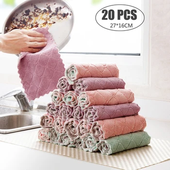 20pcs Kitchen Towel Absorbent Microfiber Dish Cloth Thick Double-layer Cleaning Towel Wipe Table Washing Cloth Household
20pcs Kitchen Towel Absorbent Microfiber Dish Cloth Thick Double-layer Cleaning Towel Wipe Table Washing Cloth Household