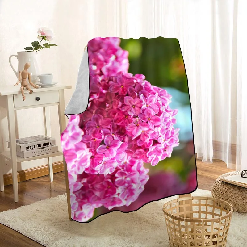 New Arrival Lilac Flower Blankets Printing Soft Blanket Throw On Home/Sofa/Bedding Portable Adult Travel Cover Blanket
New Arrival Lilac Flower Blankets Printing Soft Blanket Throw On Home/Sofa/Bedding Portable Adult Travel Cover Blanket