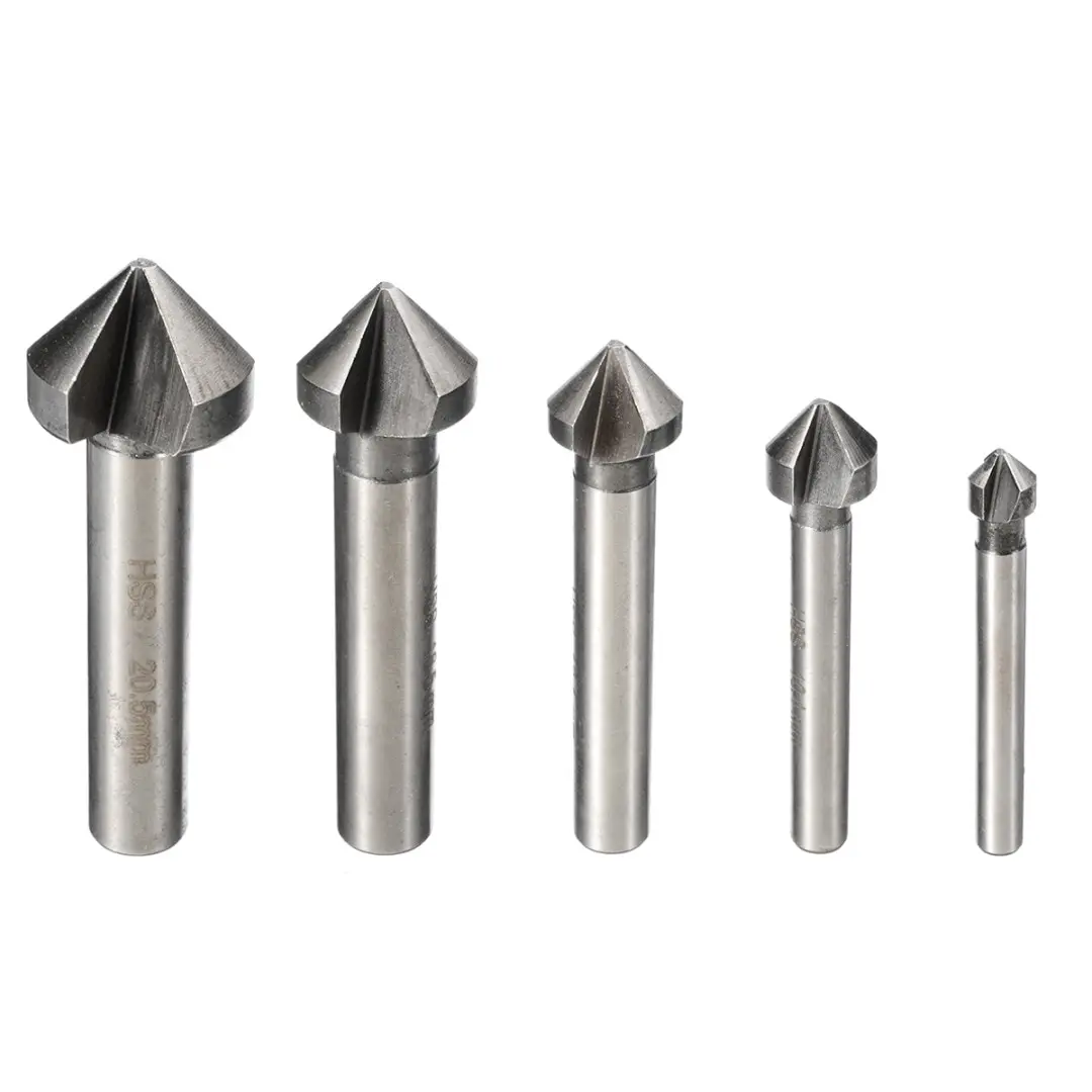 3 Flute HSS Countersink Drill Bit 90 Degree Woodworking Chamfer Steel Cutter For Power Tool 6.3-20.5mm
3 Flute HSS Countersink Drill Bit 90 Degree Woodworking Chamfer Steel Cutter For Power Tool 6.3-20.5mm