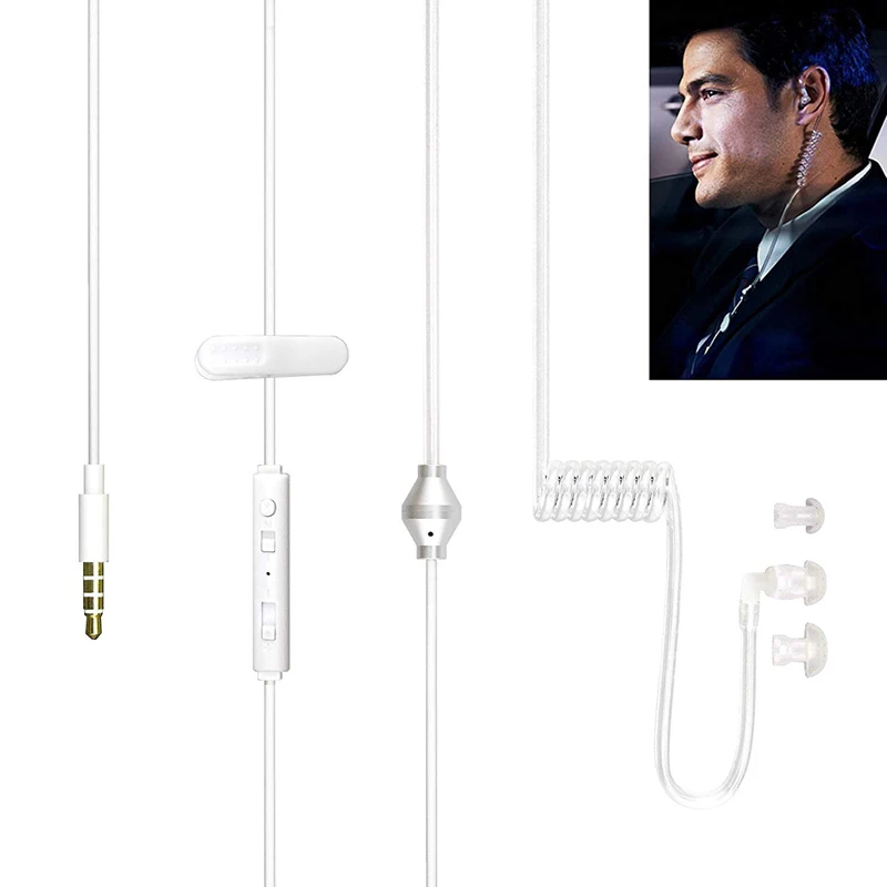 Universal 3.5mm Jack Acoustic Hollow Air Tube Anti-radiation Earphone Earpiece with on Off Answer Switch Compatible with iPhone
Universal 3.5mm Jack Acoustic Hollow Air Tube Anti-radiation Earphone Earpiece with on Off Answer Switch Compatible with iPhone