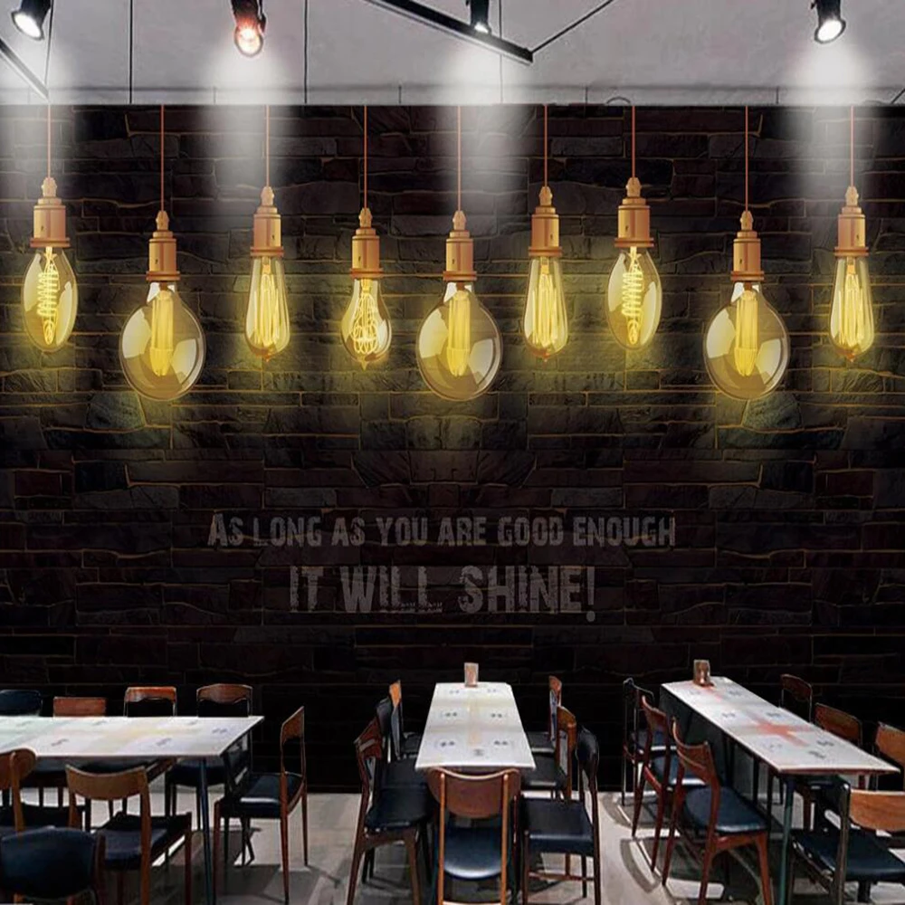 Milofi custom large 3D wallpaper mural black series brick wall bulb inspirational background wall decoration mural wallpaper
Milofi custom large 3D wallpaper mural black series brick wall bulb inspirational background wall decoration mural wallpaper