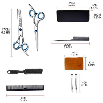 10pcs Professional Hair Cutting Scissors Set Shears Razor Comb Clips Cape Tool X7JA
10pcs Professional Hair Cutting Scissors Set Shears Razor Comb Clips Cape Tool X7JA