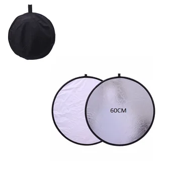 2 in 1 60cm 24'' white and silver portable collapsible light round photography reflector for studio photographic accessories
2 in 1 60cm 24'' white and silver portable collapsible light round photography reflector for studio photographic accessories