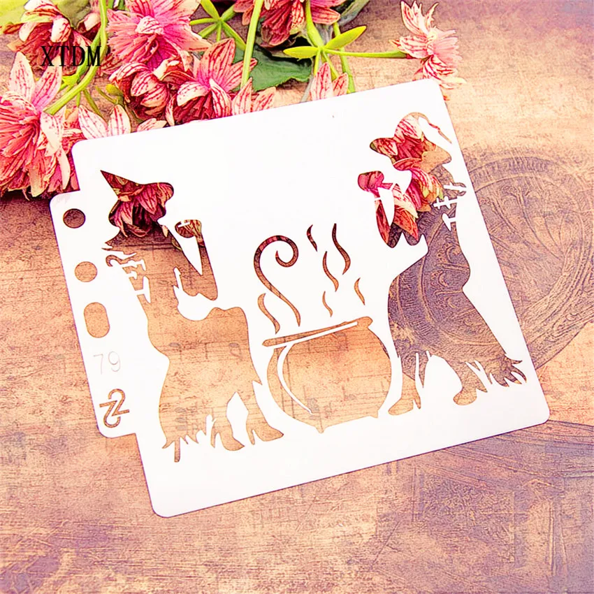 Witch plastic mold shield DIY cake scrapbook stencils hollow Embellishments printing lace ruler Valentine's Day
Witch plastic mold shield DIY cake scrapbook stencils hollow Embellishments printing lace ruler Valentine's Day