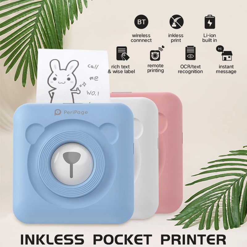 Bluetooth Wireless Small Thermal Printer Picture Mobile Photo Printer Mini Printer Use ABS Material For Android IOS
Bluetooth Wireless Small Thermal Printer Picture Mobile Photo Printer Mini Printer Use ABS Material For Android IOS
