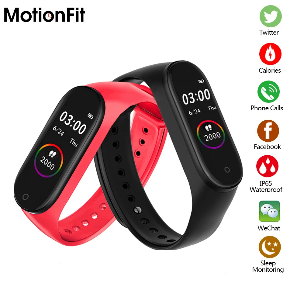 Black M4 Smart Wristband Waterproof Blood Pressure Heart Rate Monitor FitnessTracker Smart Bracelet Watch Band Sport Pedometer
Black M4 Smart Wristband Waterproof Blood Pressure Heart Rate Monitor FitnessTracker Smart Bracelet Watch Band Sport Pedometer