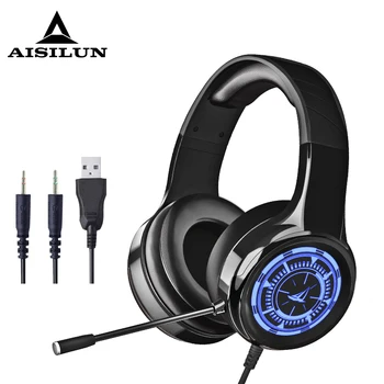 7.1 Surround-Sound Gaming Headset Earphone Wired Gamer Headphone Stereo Sound Headsets with Mic LED light for Computer PC Gamer
7.1 Surround-Sound Gaming Headset Earphone Wired Gamer Headphone Stereo Sound Headsets with Mic LED light for Computer PC Gamer