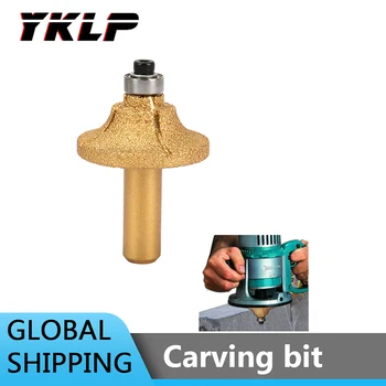 1/2" Shank Vacuum Brazed Diamond Cutter Router Grinding Tool for Marble Glass