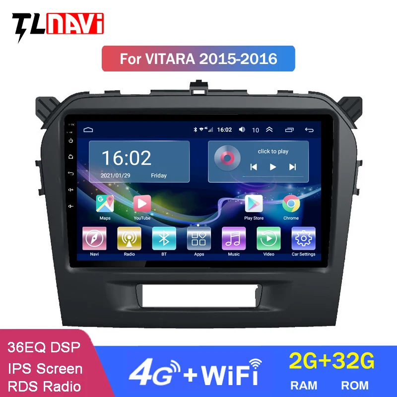 4G Lte All Net 2G RAM Android 10 автомобильная навигация для Suzuki Vitara 2015-2016 Поддержка Wifi SWC OBD
