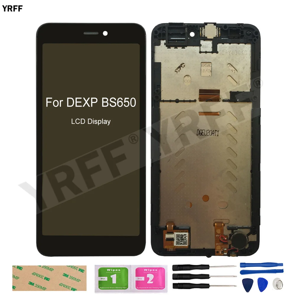With Frame LCD Screens For DEXP BS650 Display Touch Screen Digitizer Assembly Panel Sensor Phone Repair Sets Free Shipping | Мобильные