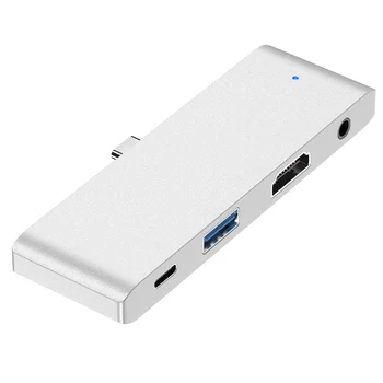Hot Sale 4 in 1 Type C to USB-C 4K HDMI USB 3.0 3.5mm Audio Hub Adapter for iPad Pro
Hot Sale 4 in 1 Type C to USB-C 4K HDMI USB 3.0 3.5mm Audio Hub Adapter for iPad Pro