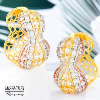 missvikki New Design Noble Luxury Full Clear CZ Hoop Earrings Jewelry For Elegant Women Wedding Earrings Accessories Top Quality 
missvikki New Design Noble Luxury Full Clear CZ Hoop Earrings Jewelry For Elegant Women Wedding Earrings Accessories Top Quality