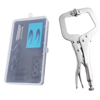 Pocket Hole Jig with Magnet Drill Guide Woodworking Hole Drill 6 8 10Mm with Box Tool for Carpentry
Pocket Hole Jig with Magnet Drill Guide Woodworking Hole Drill 6 8 10Mm with Box Tool for Carpentry