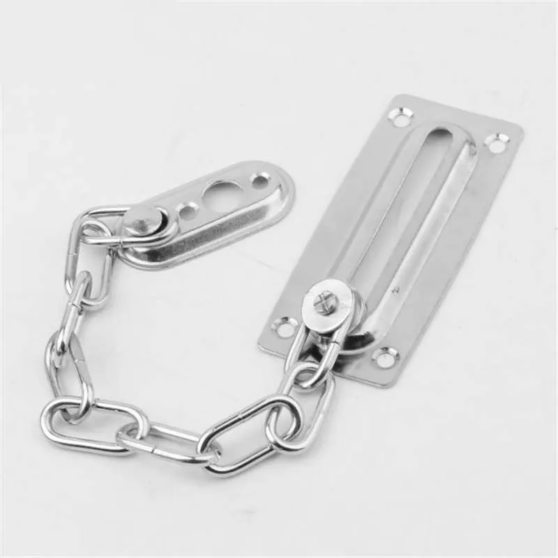 1pc Security Slide Bolt Door Chain Stainless Steel safety Lock Guard Keyed Padlock for Home Room | Обустройство дома