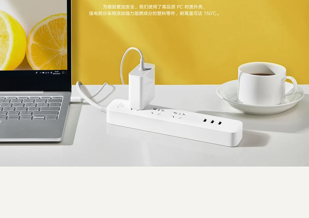 2020 New Xiaomi QC3.0 27W Fast Charging Power Strip 3 USB + 3 Sockets Standard Plug Interface Extension Lead EU US Adapter (10)