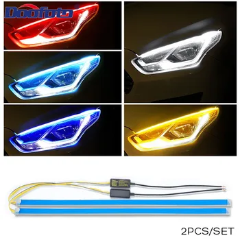 Doofoto 2x Car DRL LED Daytime Running Light Turn Signal Light Flexible Controller Strip Headlight Waterproof Car Accessories
Doofoto 2x Car DRL LED Daytime Running Light Turn Signal Light Flexible Controller Strip Headlight Waterproof Car Accessories