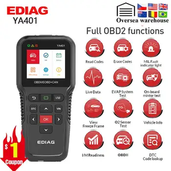 VEDIAMO code Reader YA401 Scanner Tool Support Free update Full OBD2 Functions battery check PK KW850 CR3008 Auto code scanner
VEDIAMO code Reader YA401 Scanner Tool Support Free update Full OBD2 Functions battery check PK KW850 CR3008 Auto code scanner