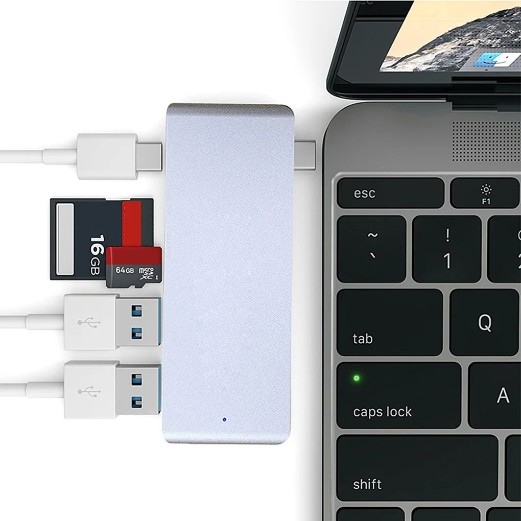 Type-c USB 3.0 Hub HD Video Adapter SD Micro SD Memory Card Reader Aluminum Alloy 4K USB-C Converter Type C Hub for Laptop
Type-c USB 3.0 Hub HD Video Adapter SD Micro SD Memory Card Reader Aluminum Alloy 4K USB-C Converter Type C Hub for Laptop