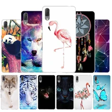 Capa de telefone macio para sony xperia l3 capa macia tpu capa traseira para sony xperia l3 caso silicone gato flor pintado para sony l3 saco(China)