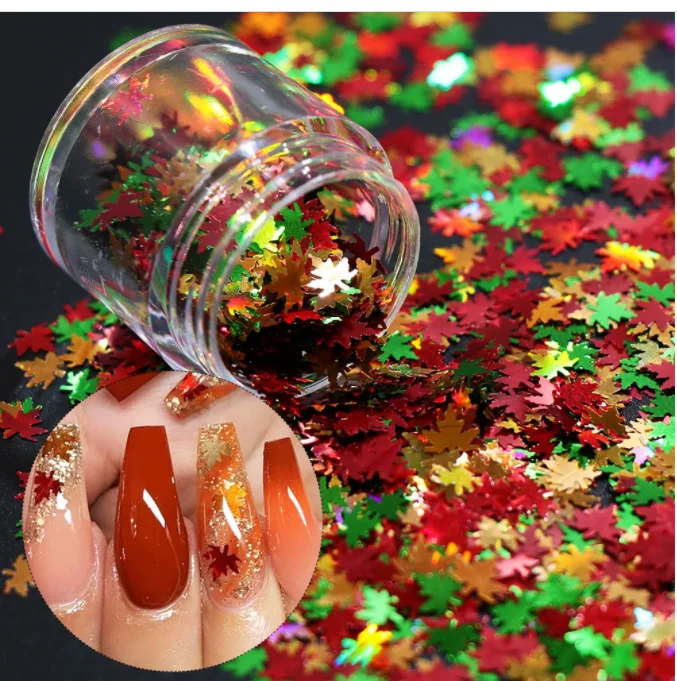 1box of 15colors maple leaf color maple leaf ultra-thin Classic hot color changing maple leaf laser two-color thin sequins nails
1box of 15colors maple leaf color maple leaf ultra-thin Classic hot color changing maple leaf laser two-color thin sequins nails