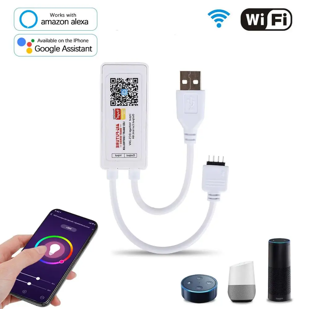 Smart WiFi App LED Controller RGB DC 5V USB Powered Multi color Changing with Timer modes for 5V 2835 5050 RGB Strip Light
Smart WiFi App LED Controller RGB DC 5V USB Powered Multi color Changing with Timer modes for 5V 2835 5050 RGB Strip Light