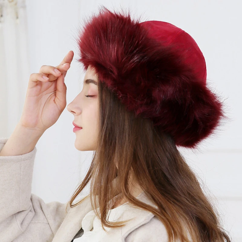 Winter Fur Bomber Hats For Women Thick Furry Warm Russian Hat Fluffy Faux Fur Earwarmer Cute Lady Ski Caps Fashion Headband
Winter Fur Bomber Hats For Women Thick Furry Warm Russian Hat Fluffy Faux Fur Earwarmer Cute Lady Ski Caps Fashion Headband