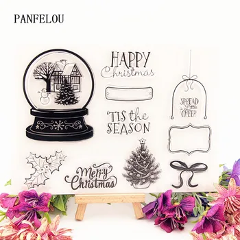 PANFELOU Christmas crystal ball Transparent Silicone Rubber Clear Stamps cartoon Scrapbooking/DIY New year 20.5x16 album
PANFELOU Christmas crystal ball Transparent Silicone Rubber Clear Stamps cartoon Scrapbooking/DIY New year 20.5x16 album