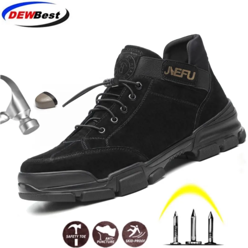 DEWBEST Outdoor Men's Summer Steel Toe Cap Anti-smash Work Shoes Boots Breathable Men Comfortable Puncture Proof Safety Shoes
DEWBEST Outdoor Men's Summer Steel Toe Cap Anti-smash Work Shoes Boots Breathable Men Comfortable Puncture Proof Safety Shoes