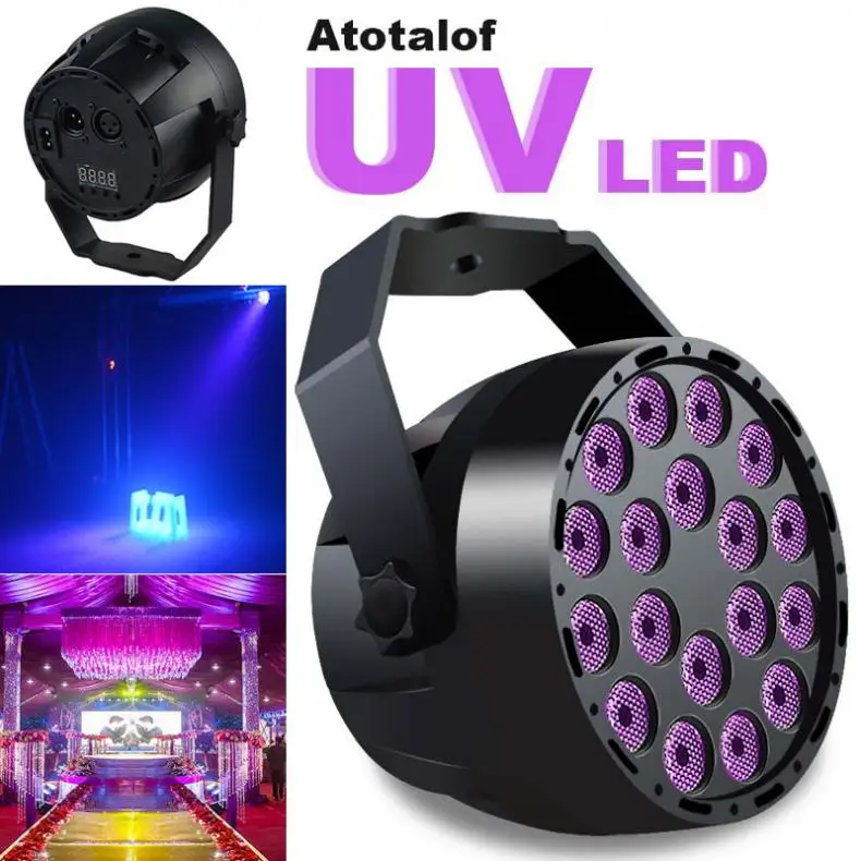 UV Purple Light 18 x LED Mini Flash / Stage Par Light Support Auto / Voice / Remote / DMX512 Control for KTV / Disco / Bar
UV Purple Light 18 x LED Mini Flash / Stage Par Light Support Auto / Voice / Remote / DMX512 Control for KTV / Disco / Bar