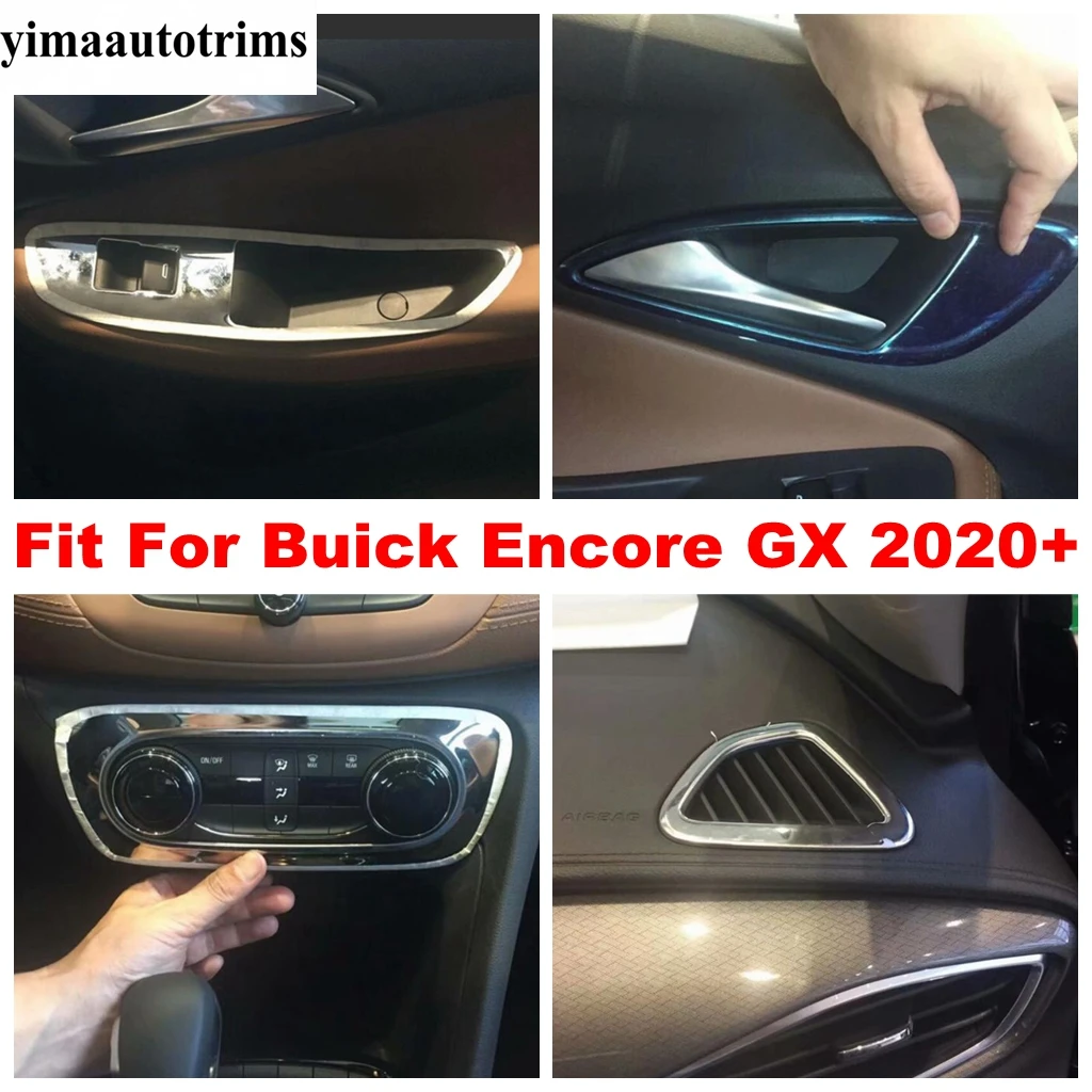Stainless Steel Accessories Air AC Vent Outlet / Shift Gear / Window Lift Button Panel Cover Trim For Buick Encore GX 2020 2021
Stainless Steel Accessories Air AC Vent Outlet / Shift Gear / Window Lift Button Panel Cover Trim For Buick Encore GX 2020 2021